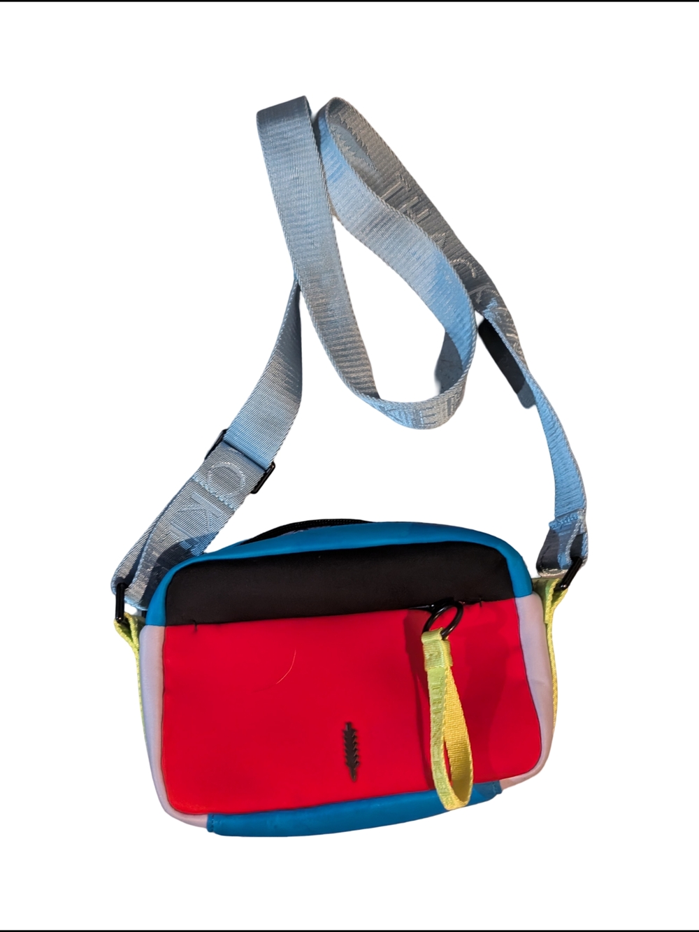 Colorblock Crossbody Bag - Red/Blue/Black